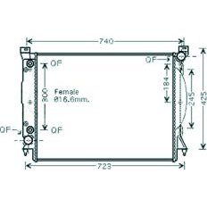 Radiatore acqua per AUDI A4 dal 2004 al 2008