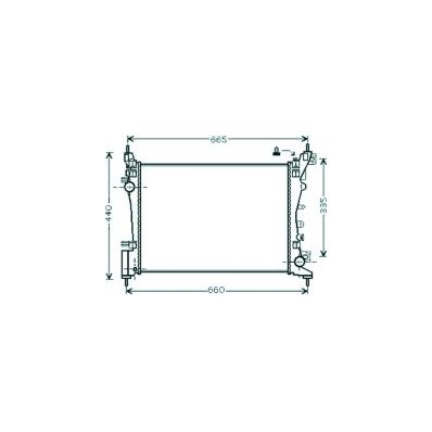 Radiatore acqua per OPEL CORSA D dal 2011 al 2014 Codice OEM 1300312