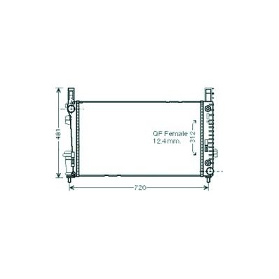 Radiatore acqua per MERCEDES-BENZ A W169 dal 2004 al 2008 Codice OEM A1695000403