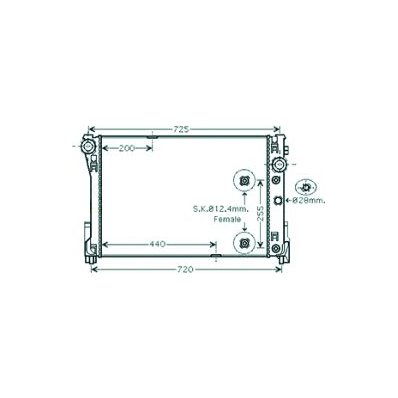 Radiatore acqua per MERCEDES-BENZ C W204 dal 2007 al 2011 Codice OEM 2045000203