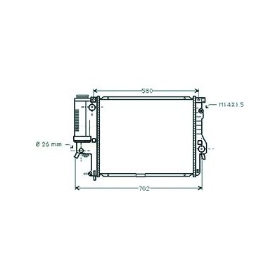 Radiatore acqua per BMW 5 E39 dal 1995 al 2000 Codice OEM 17111740699