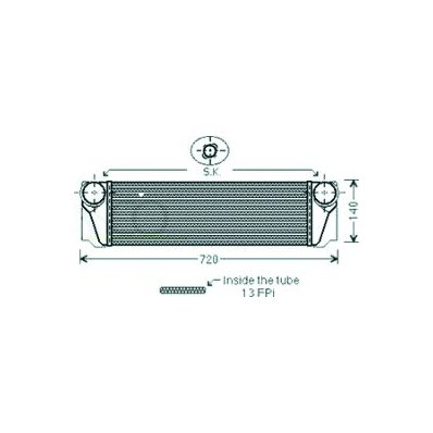 Intercooler per BMW 5 F07 GT dal 2009 al 2012 Codice OEM 17517577115