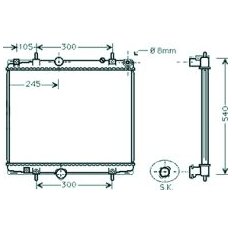 Radiatore acqua per PEUGEOT 807 dal 2002 al 2014
