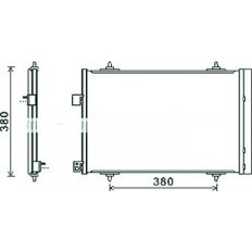 Condensatore per CITROEN C5 dal 2004 al 2008