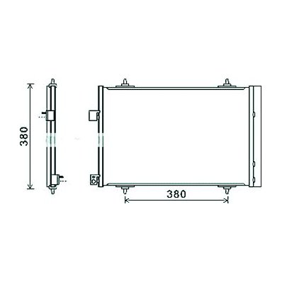 Condensatore per CITROEN C5 dal 2004 al 2008 Codice OEM 00006455JB