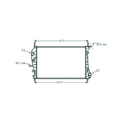 Radiatore acqua per FORD MONDEO dal 2000 al 2003 Codice OEM 1315633