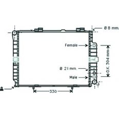 Radiatore acqua per MERCEDES-BENZ E dal 1995 al 1999