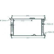Radiatore acqua per OPEL ASTRA F dal 1991 al 1994