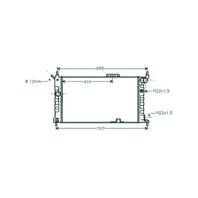 Radiatore acqua per OPEL ASTRA F dal 1991 al 1994 Codice OEM 1300109