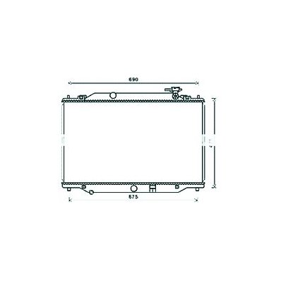 Radiatore acqua per MAZDA CX-5 dal 2011 al 2016 Codice OEM PE0115200A