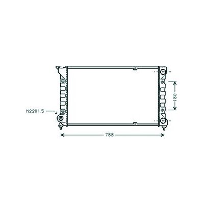 Radiatore acqua per VOLKSWAGEN PASSAT dal 1988 al 1993 Codice OEM 353121253AD
