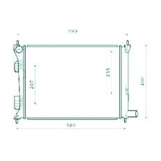 Radiatore acqua per HYUNDAI i20 dal 2012 al 2014