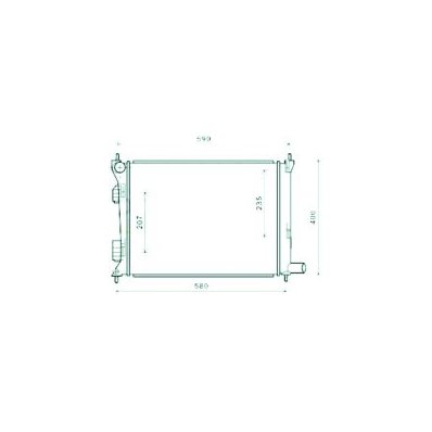 Radiatore acqua per KIA RIO dal 2015 al 2016 Codice OEM 253101R000