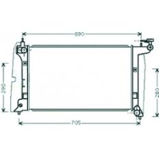 Radiatore acqua per TOYOTA COROLLA dal 1999 al 2001