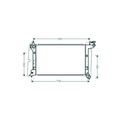 Radiatore acqua per TOYOTA COROLLA VERSO dal 2001 al 2004 Codice OEM 1640021140