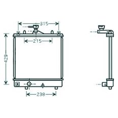 Radiatore acqua per OPEL AGILA dal 2000 al 2008