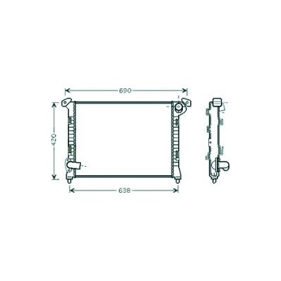 Radiatore acqua per MINI MINI dal 2001 al 2006 Codice OEM 17107509714
