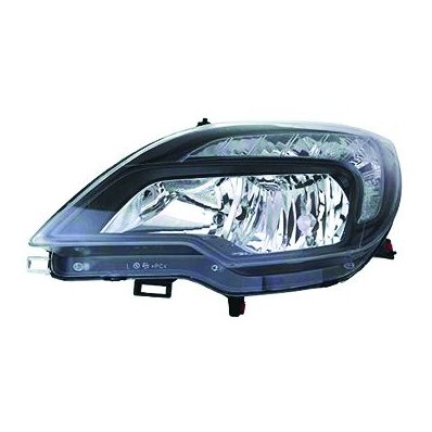 Proiettore nero per OPEL MERIVA dal 2010 al 2014 lato sinistro guidatore Codice OEM 1216302