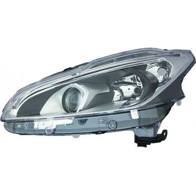 Proiettore parabola nera led per PEUGEOT 208 dal 2015 al 2019 lato sinistro guidatore Codice OEM 9810805780