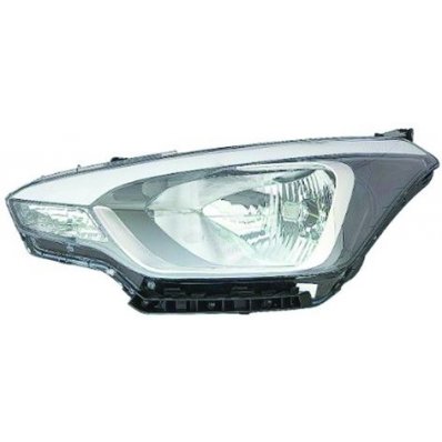 Proiettore 3 porte nero per HYUNDAI i20 dal 2014 lato sinistro guidatore Codice OEM 92101C8100