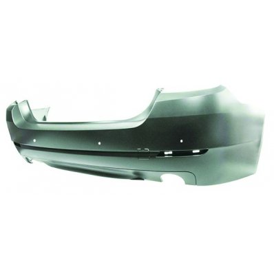 Paraurto posteriore verniciabile berlina scarico dx+sx con fori sensore per BMW 5 F10 dal 2010 al 2013 Codice OEM 51127238518