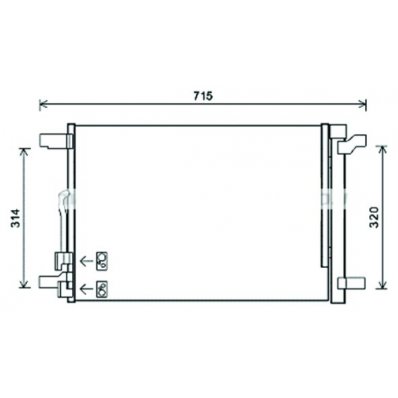 Condensatore per AUDI TT dal 2014 Codice OEM 5Q0816411AM