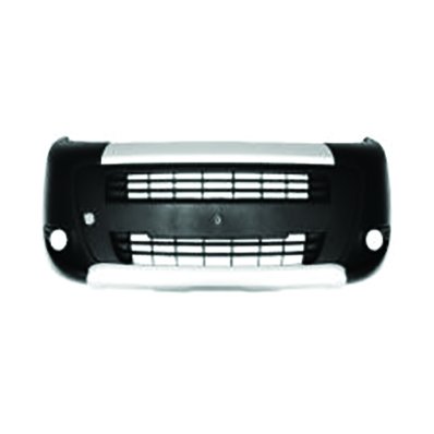 Paraurto anteriore nero con fascia superiore e inferiore argentata per FIAT FIORINO/QUBO dal 2007 al 2015 Codice OEM 735520396