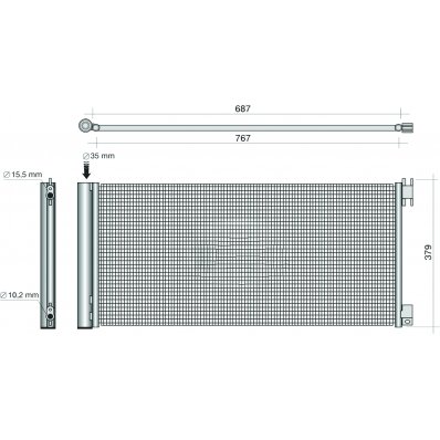 Condensatore per RENAULT TRAFIC dal 2014 Codice OEM 921008178R