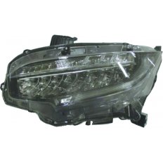 Proiettore nero led per HONDA CIVIC dal 2017 lato sinistro guidatore