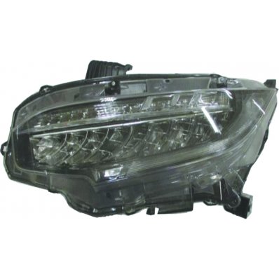 Proiettore nero led per HONDA CIVIC dal 2017 lato sinistro guidatore Codice OEM 33150TEDP11