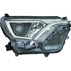 Proiettore nero led con drl per TOYOTA RAV 4 dal 2016 al 2018 lato destro passeggero