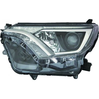 Proiettore nero led con drl per TOYOTA RAV 4 dal 2016 al 2018 lato sinistro guidatore Codice OEM 8117042650