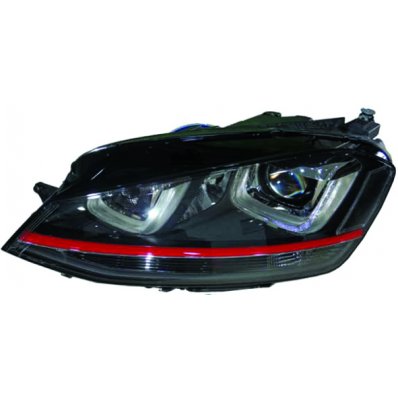 Proiettore xenon nero led adattivo per VOLKSWAGEN GOLF  VII dal 2012 al 2016 lato sinistro guidatore Codice OEM 5G1941753A