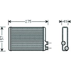 Scambiatore di calore per PEUGEOT 407 dal 2004 al 2010