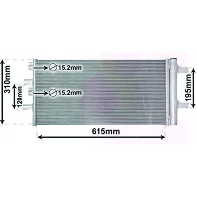 Condensatore per BMW 2 F45 dal 2014 Codice OEM 64539271207