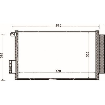 Condensatore per FIAT 500 dal 2012 al 2017 Codice OEM 51887906