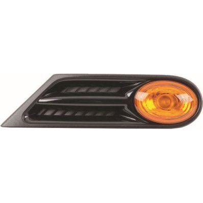 Lucciola laterale arancio con mostrina per MINI MINI dal 2006 al 2010 lato sinistro guidatore Codice OEM 63137260201