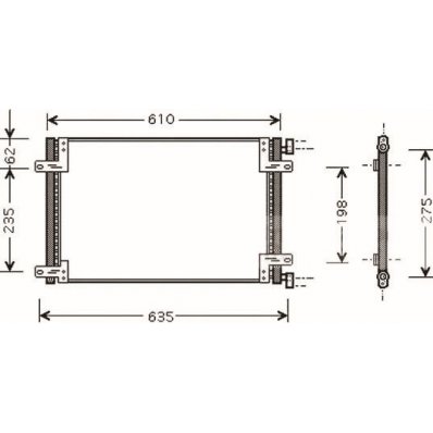 Condensatore per FIAT DOBLO&#039; dal 2000 al 2005 Codice OEM 46803033