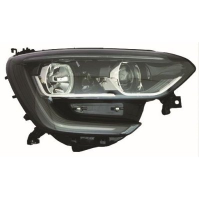 Proiettore nero led DRL per RENAULT MEGANE dal 2016 lato destro passeggero Codice OEM 260100141R