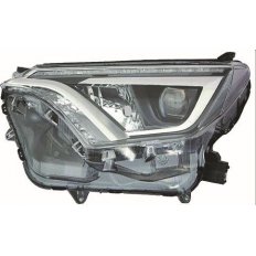 Proiettore nero led per TOYOTA RAV 4 dal 2016 al 2018 lato sinistro guidatore