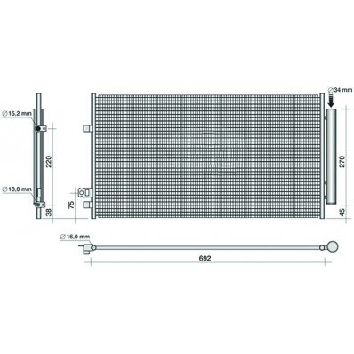 Condensatore per FIAT 500 dal 2018 Codice OEM 51966751