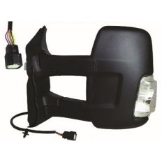 Retrovisore elettrico nero braccio lungo $fan. bianco per FORD TRANSIT dal 2014 lato sinistro guidatore